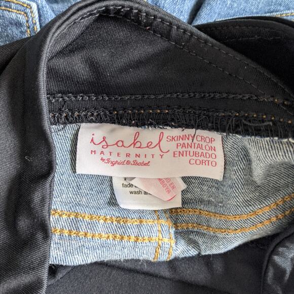 Isabel Maternity Skinny Crop Over Belly Panel Jeans sz 4 - Picture 7 of 7